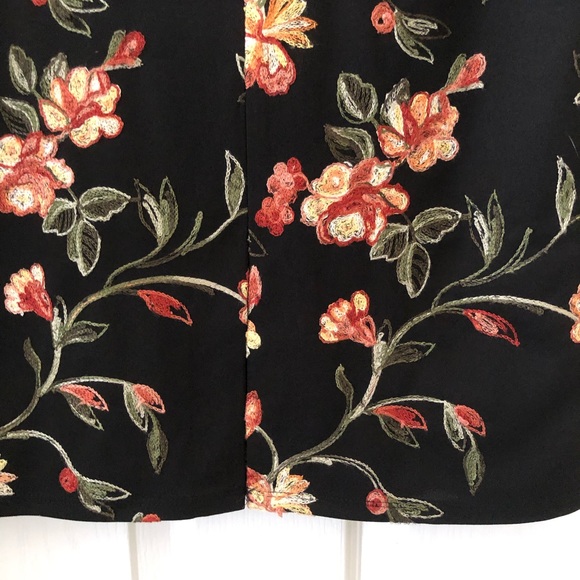 New York Clothing Company Black Embroidered Skirt M - Picture 7 of 8